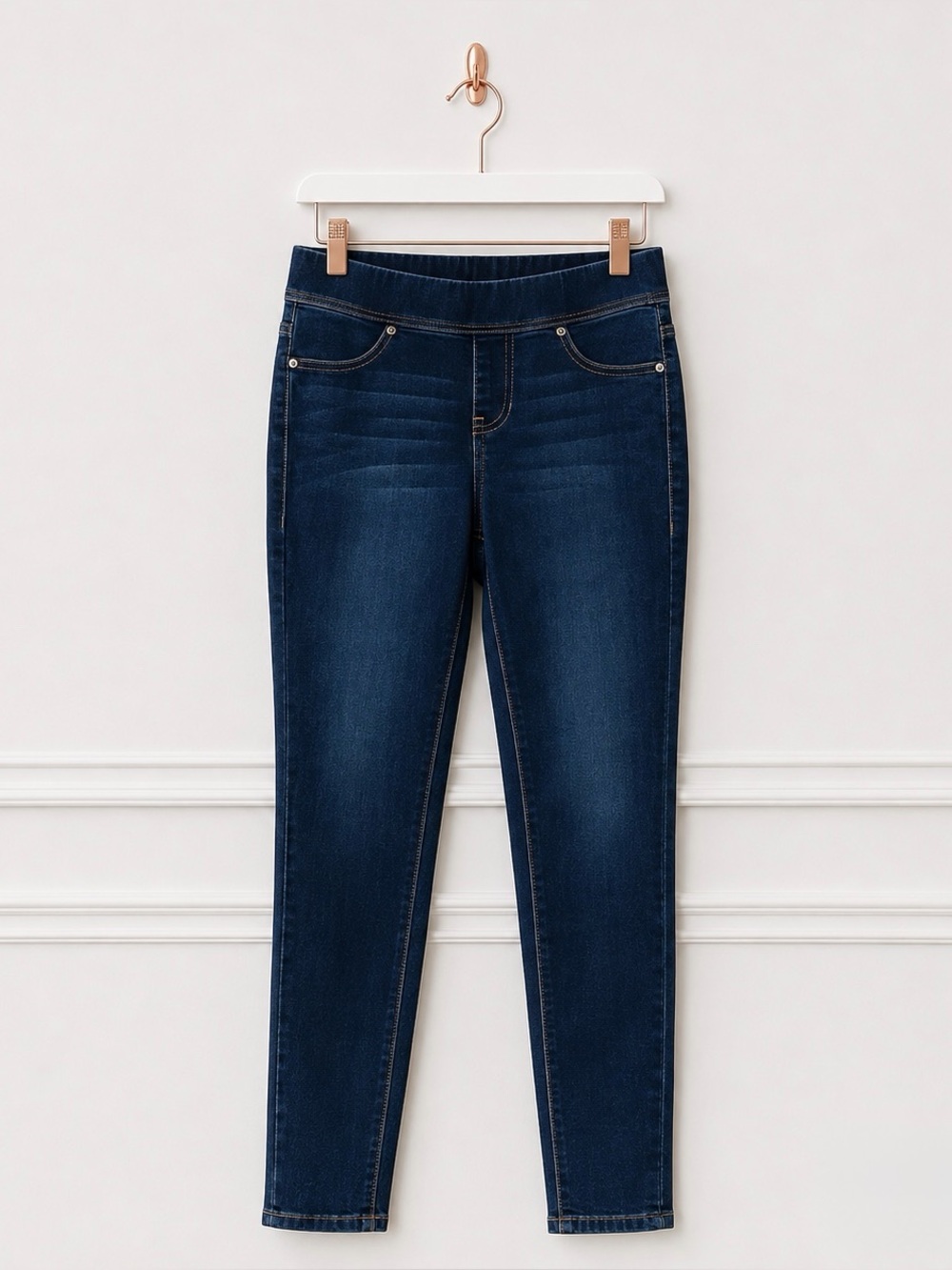 NWT Jag $74 Womens XS Maria Pull On Mid Rise Dark Wash Skinny Jeans Jeggings
